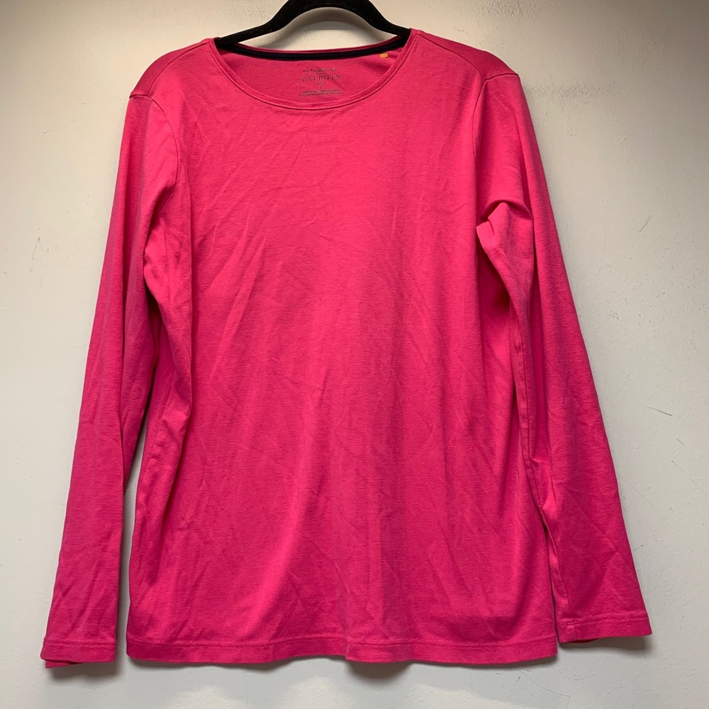 Talbots Long Sleeve Tee Womens X‎ Plus Pink Excellent Pima Cotton Crew Neck